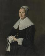 Frans Hals Portrait of woman with gloves. oil painting